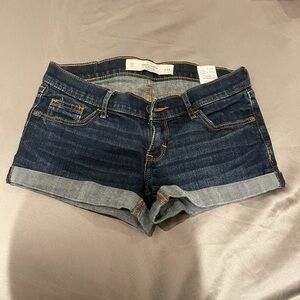 Abercrombie & Fitch Dark Blue Jean Shorts